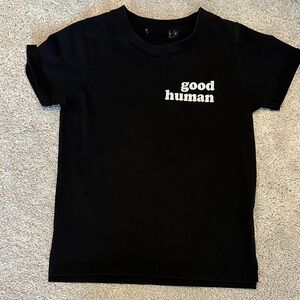 Lennox James Black 'Good Human' Kids T-Shirt